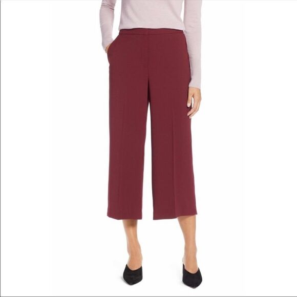 Halogen Wide-leg Cropped Pants - Picture 1 of 3